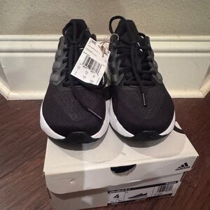 Adidas Kids UltraRun 5 Black and White Sneakers